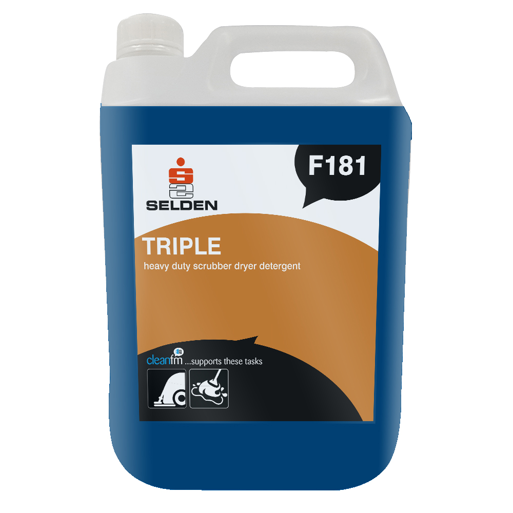 Selden F181 Triple Advanced Scrubber Dryer Detergent - 5 Litres